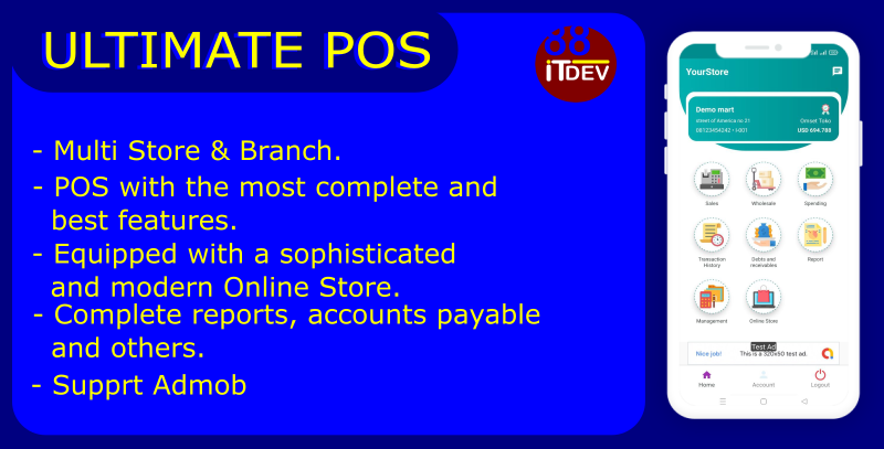 Ultimate Point Of Sales (POS) complete package, Android and Online Store with rest api php mysql - 3