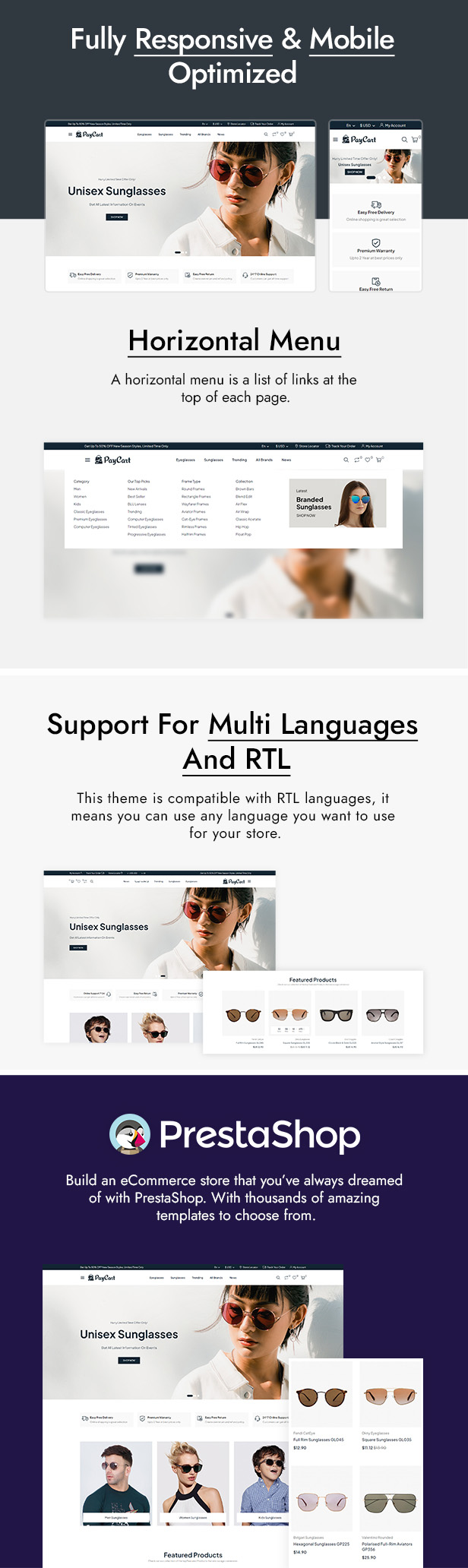 Paycart - Eye Glasses Store PrestaShop 8 Theme - 2