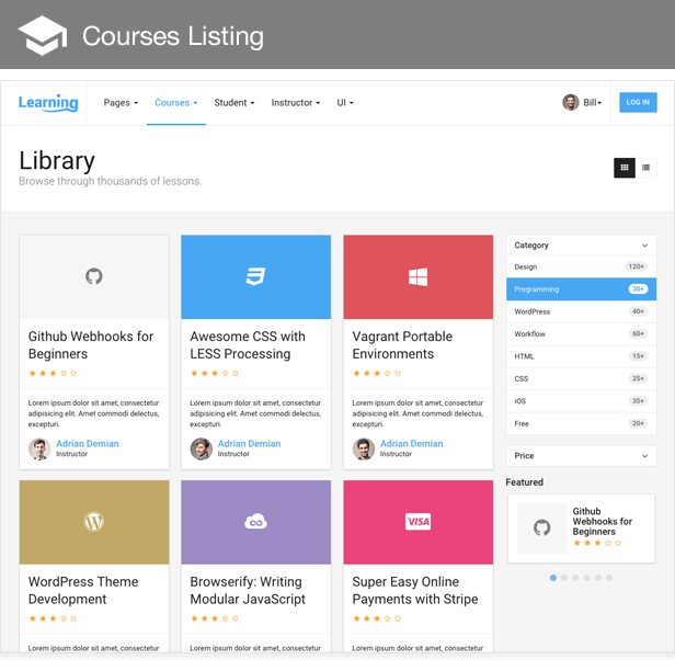 Learning App Learning Management System Template by FrontendMatter