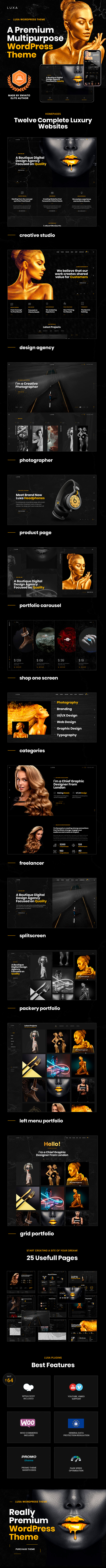 Luxa - Luxury Black MultiPurpose WordPress Theme - 5