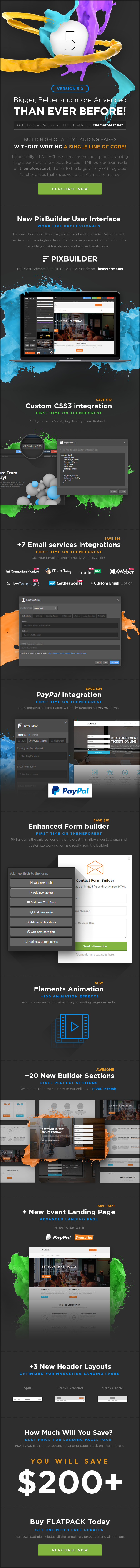 FLATPACK – Landing Pages Pack With Page Builder - 4