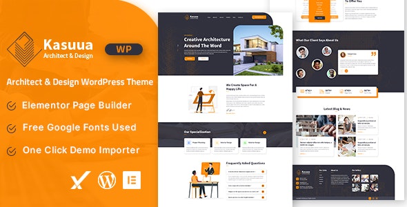 Kasuua – Architect & Design WordPress Theme - Business Corporate