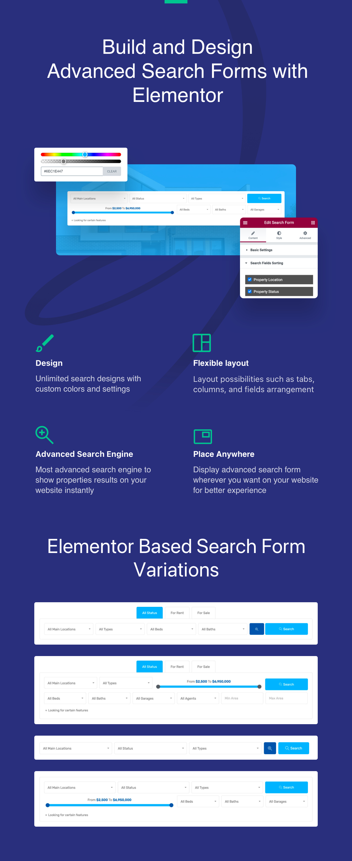 Highly customizable real estate search.