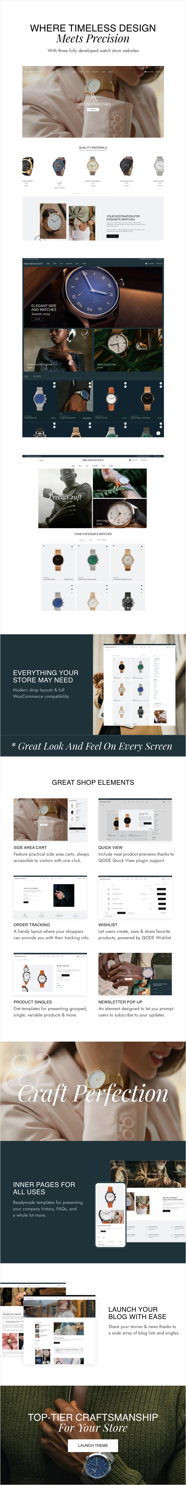 Precision&Craft - Watch Store WooCommerce WordPress Theme - 1