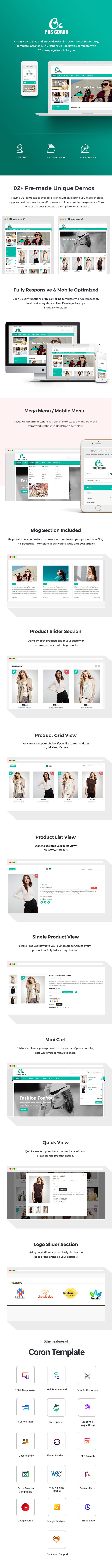 Coron - Fashion Clothing eCommerce Website Template - 1