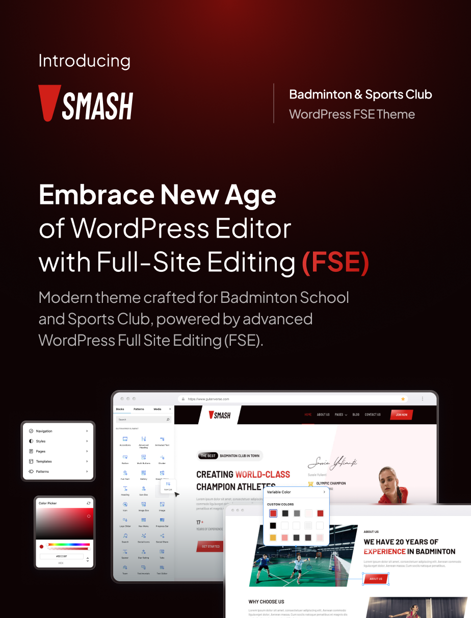 Smash – Badminton School & Sports Club FSE WordPress Theme - 4