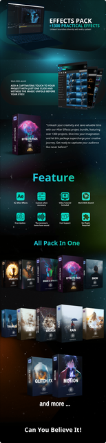 Effects Pack V2.0 - Transitions ,Effects ,Footages and Presets and more - 3