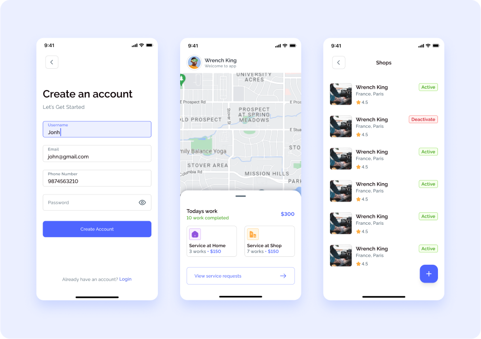 Shop Owner App Snapshot 1