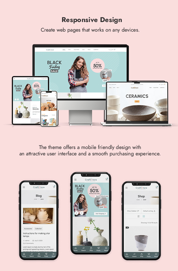 CraftXtore - Handmade, Ceramics and Pottery Shop WooCommerce Theme - 8