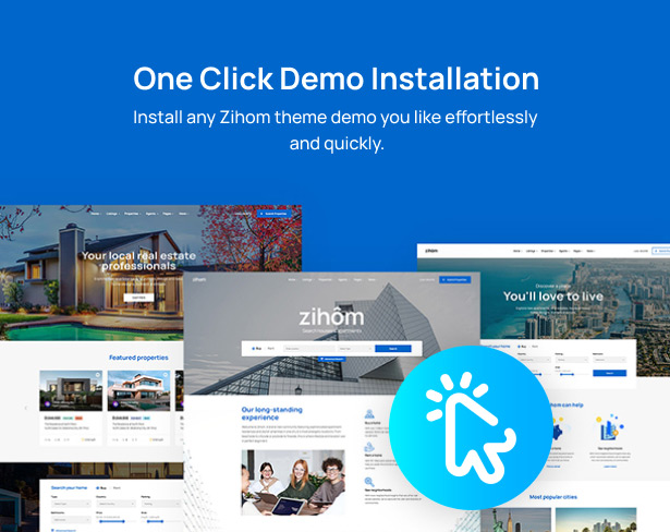 Zihom Real Estate WordPress Theme 1 Click Demo Import