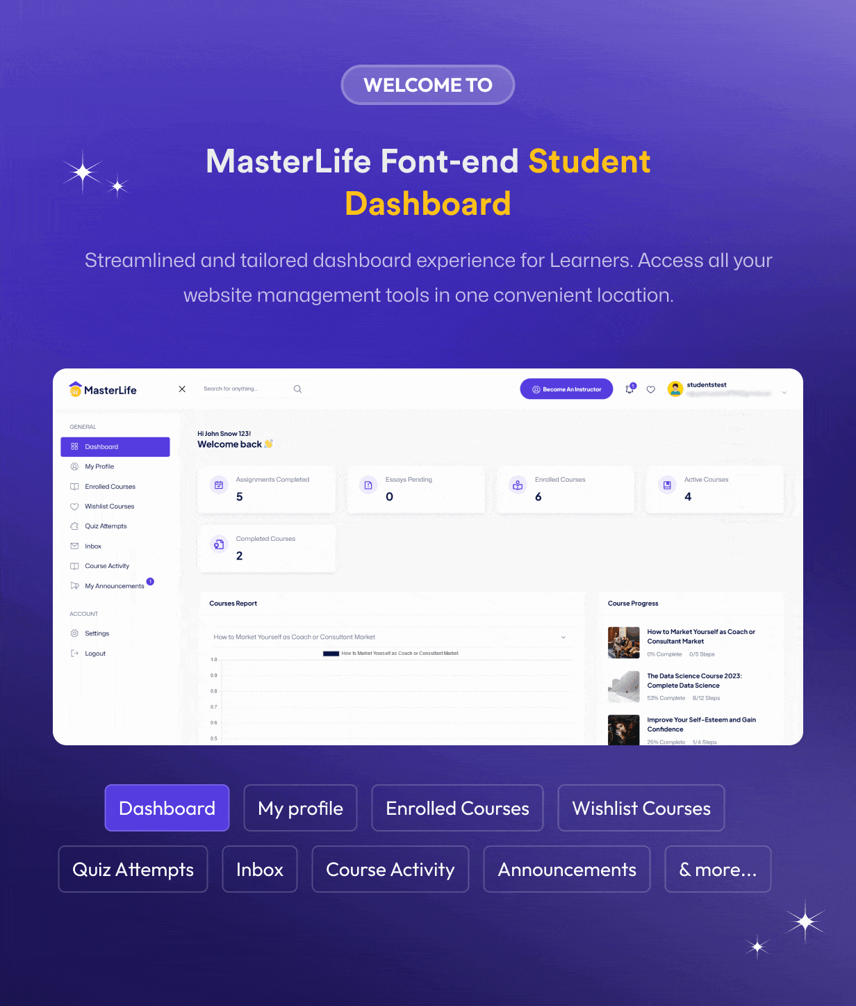 MasterLife - Education LMS & Online Coaching Courses WordPress Theme