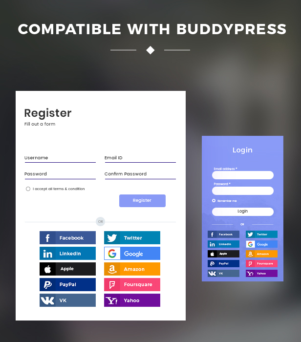 Compatible with BuddyPress