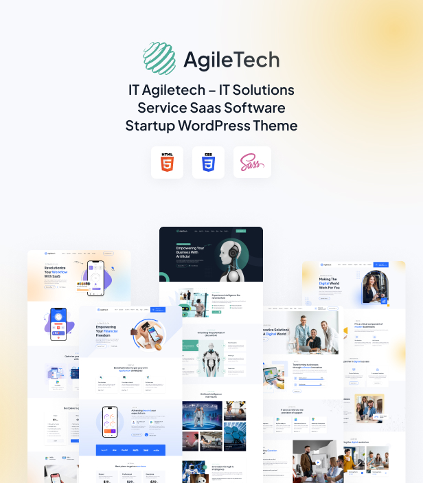 دانلود قالب فناوری اطلاعات وردپرس Agiletech