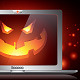 halloween spooky backgrounds with laptops monsters