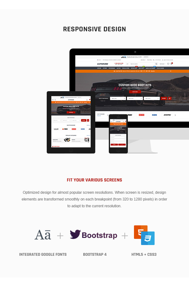 CAROS – Cars & Auto Parts Automotive BigCommerce Theme (Stencil Ready)