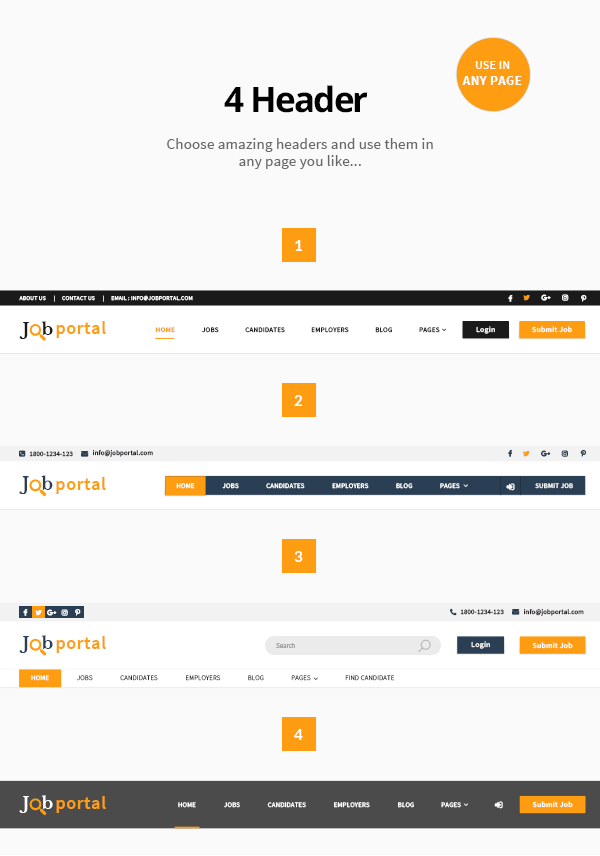 Job Portal Script header