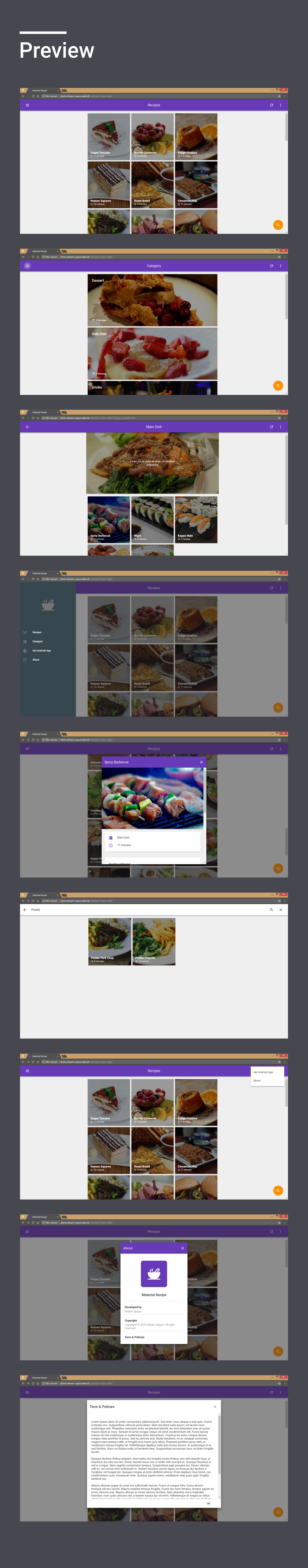 Material Recipe Web 1.0 - 1