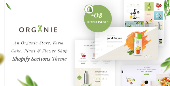 Organie - An Organic Store, Farm, Cake and Flower Shopify Sections Theme