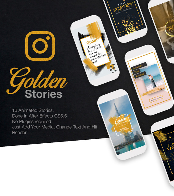 Golden Stories // Animated Stories for Instagram - 1