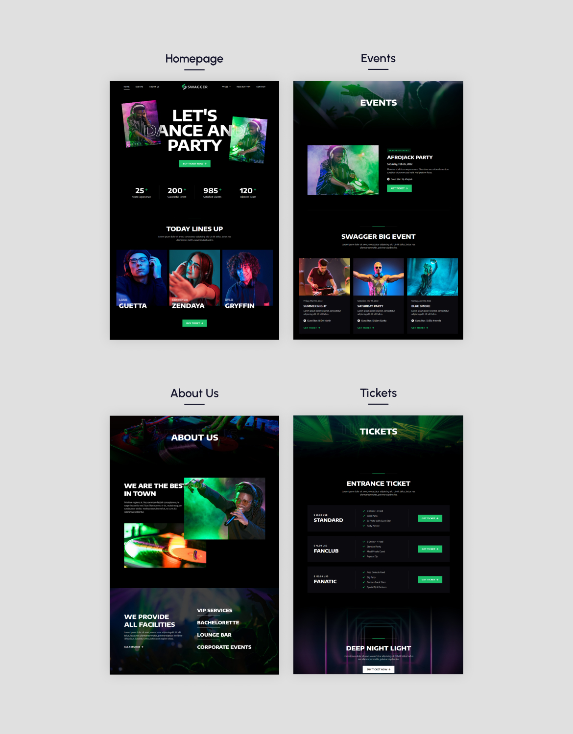Swagger | Night Club & DJ Elementor Template Kit - 1