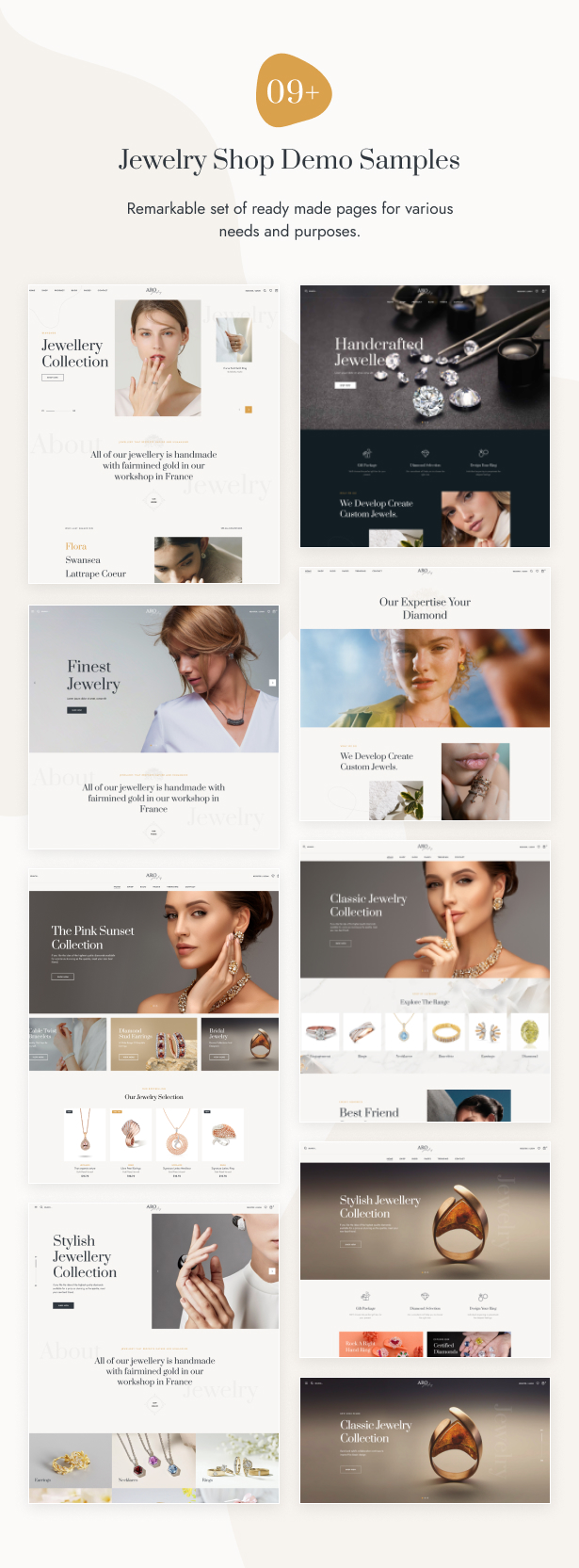 Aro Jewelry Store WordPress Demo Homepages