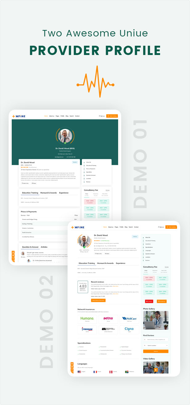 Mfine - Medical & Doctors Directory Listing HTML Template - 5