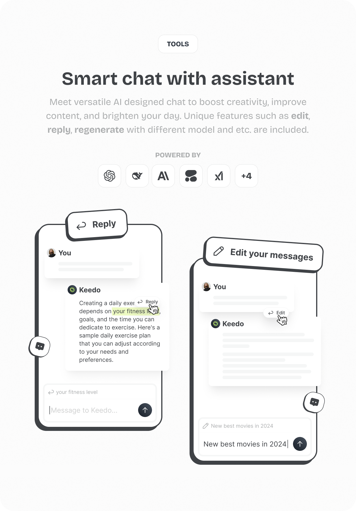 Smart chat - AI chat @heyaikeedo #aikeedo