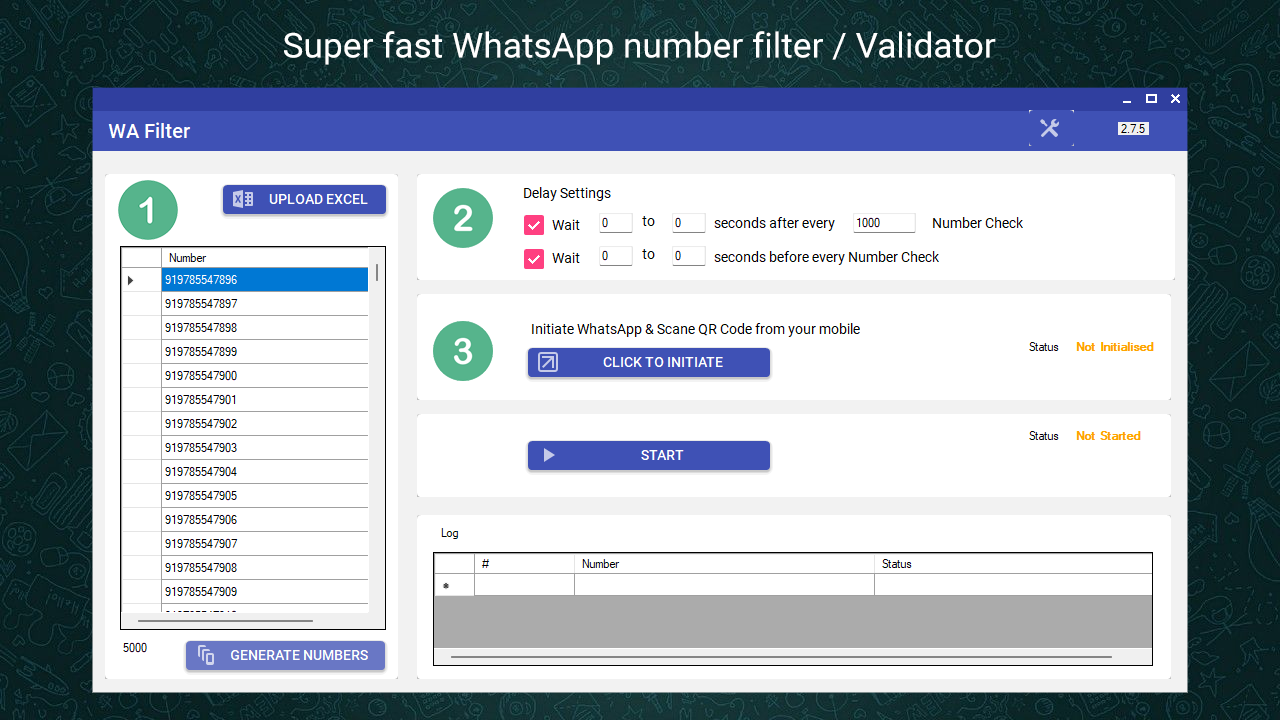 Super Fast WhatsApp Number Filter / Validator - 1