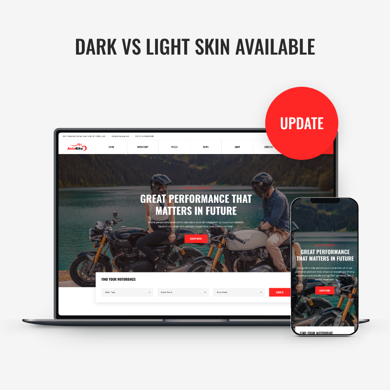 Autobike - Motorcycle Store & Bike Rental Services WordPress Theme - 2
