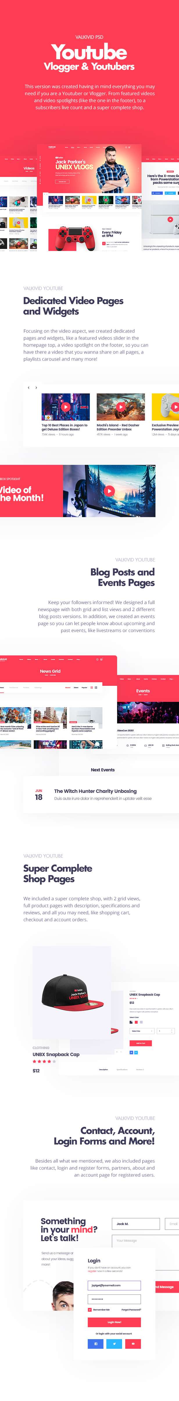 Valkivid - Streamer and Youtuber PSD Template - 12
