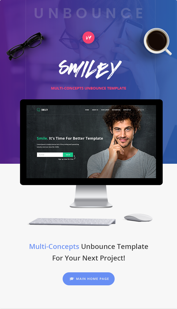 Smiley - Multi Concepts Unbounce Template - 1
