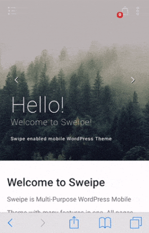 Sweipe - Responsive WordPress Mobile Theme - 5