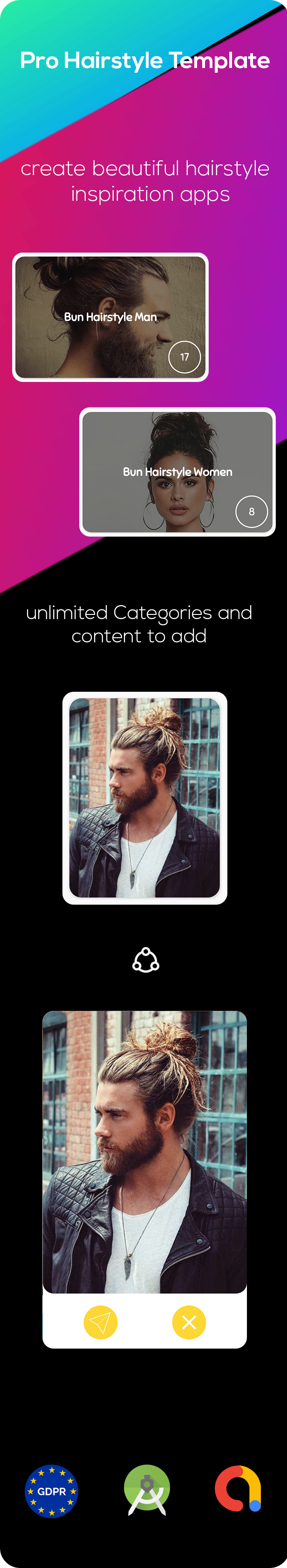 Pro Hairstyle Template ( Android Studio - Admob - GDPR ) - 1
