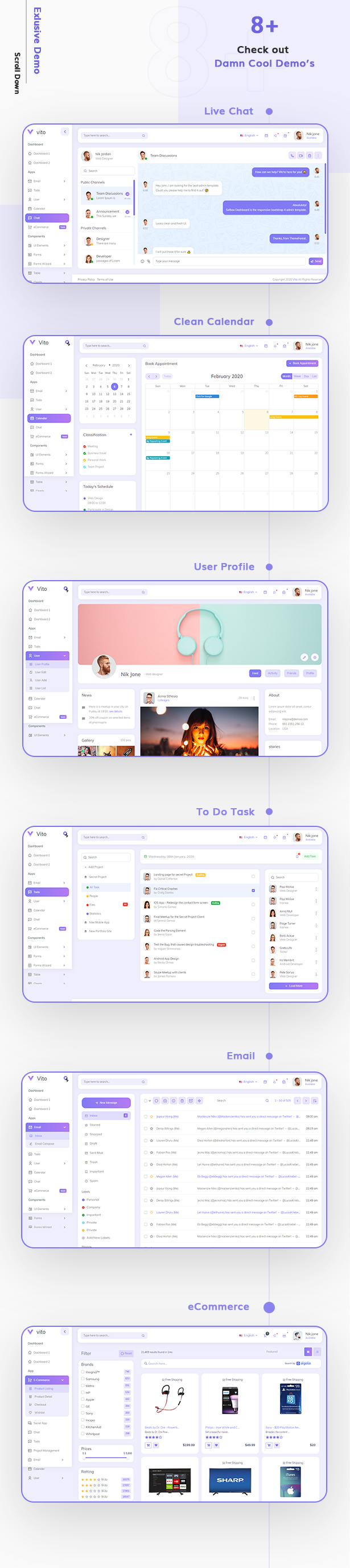 Vito - Vue, Laravel, HTML Admin Dashboard Template - 20