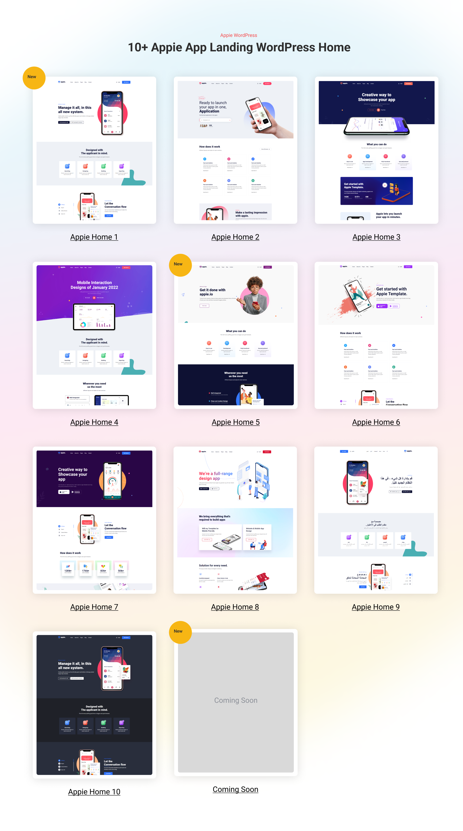 Appie - App Landing Page WordPress Theme