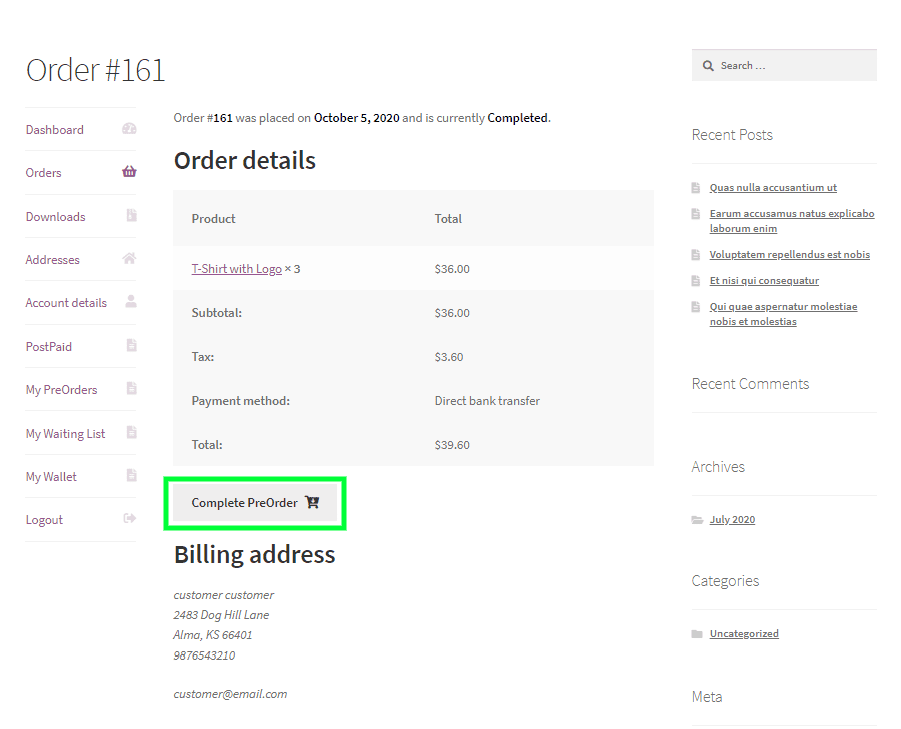 WooCommerce Pre Order - Complete PreOrder