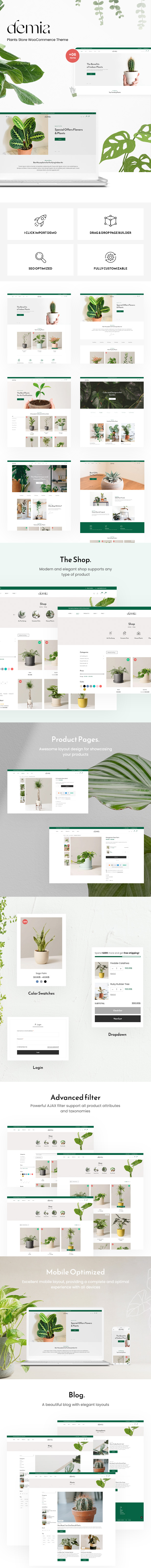 Demia – Plants Store WooCommerce WordPress Theme - 1