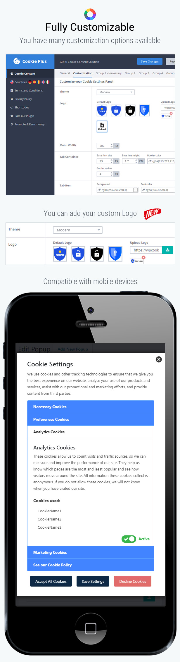Cookie Plus GDPR - Cookies Consent Solution for WordPress. Master Popups Addon - 15