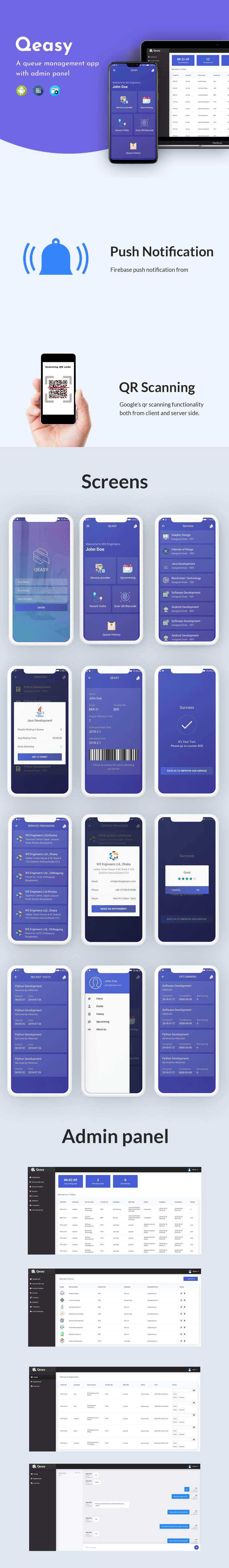 Qeasy - A queue management app with admin panel - 5