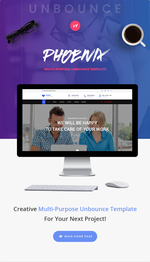 Phoenix - Multi-Purpose Unbounce Template - 1