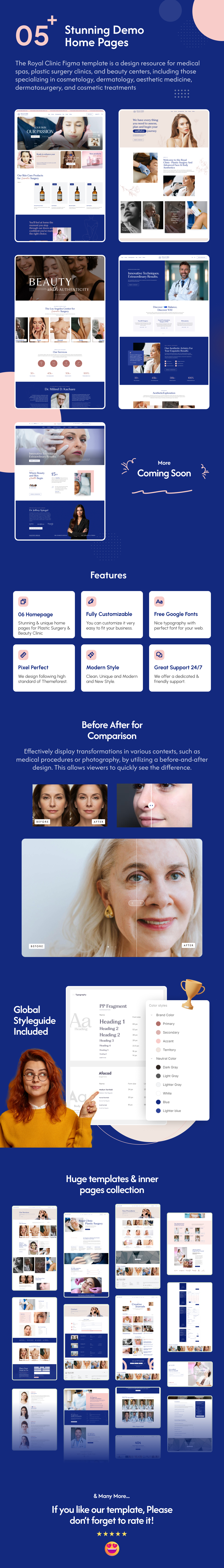 RoyalClinic - Plastic Surgery & Beauty Clinic Figma Template - 1
