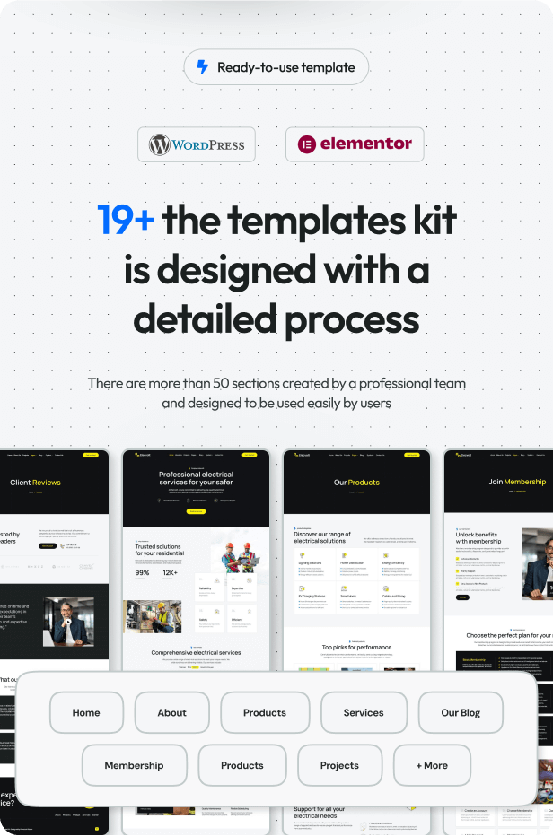 Elecvolt - Electrician & Electrical Services Elementor Template Kit - 3