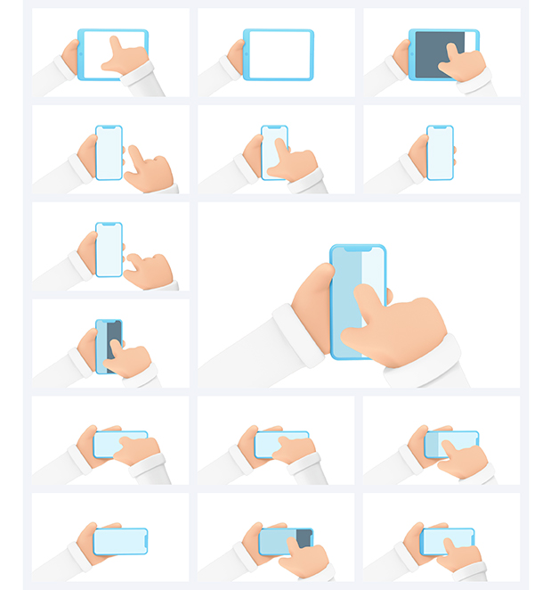 3D Hand Gestures | Mockup Device - 4