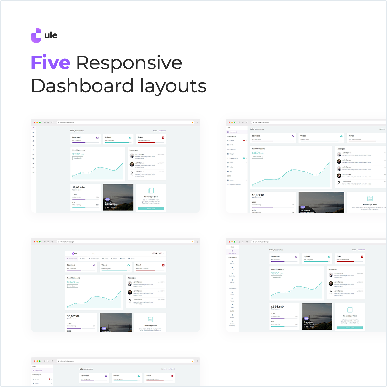 Ule – Dashboard Template for Bootstrap - 1