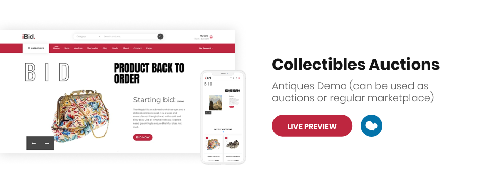 iBid - Multi Vendor Auctions WooCommerce Theme - 4