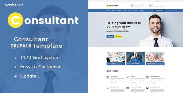 Consultant - Multipurpose Corporate Drupal 8.6 Template - Drupal CMS Themes