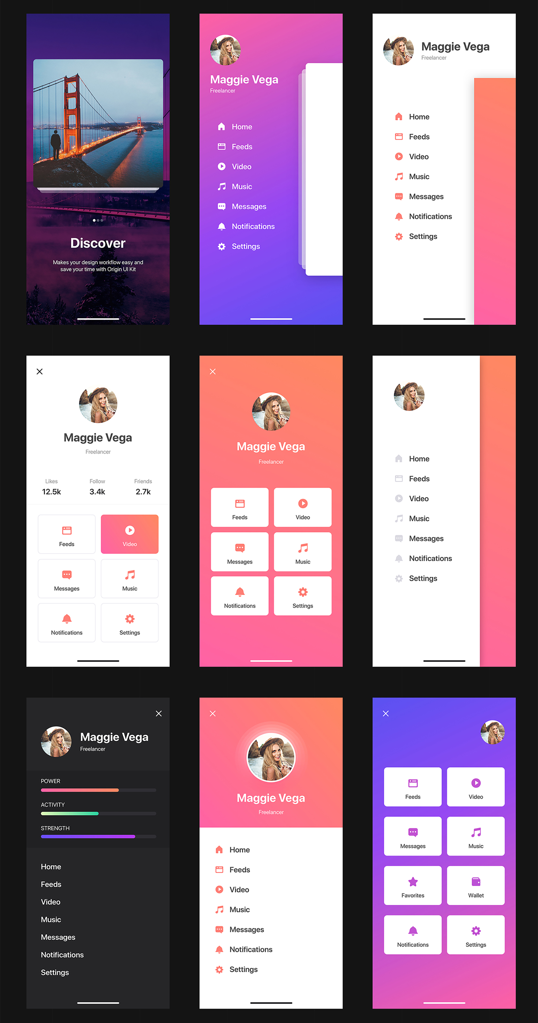 Origin Mobile UI Kit for IphoneX - 7