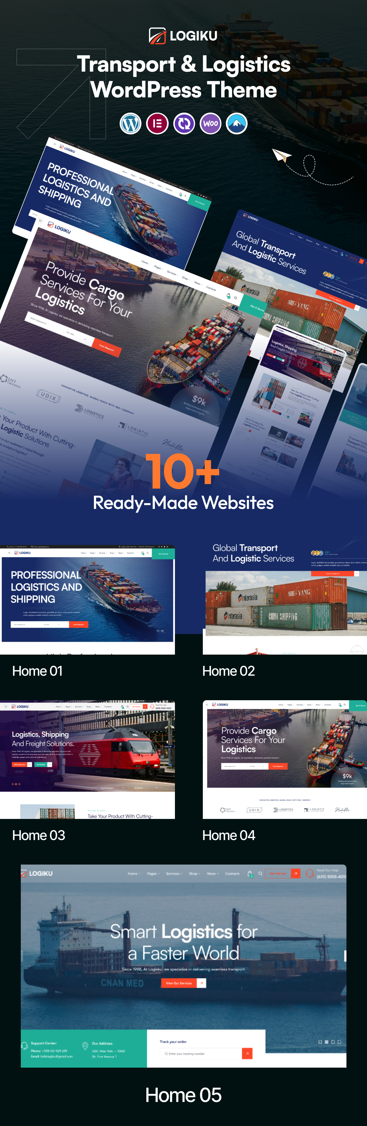 Logiku - Transport & Logistics WordPress Theme - 5