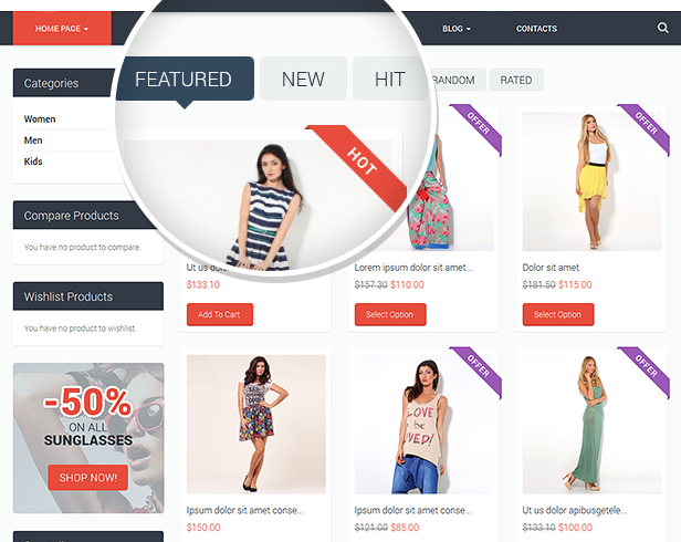 Flatastic Responsive Multipurpose VirtueMart Theme - 8