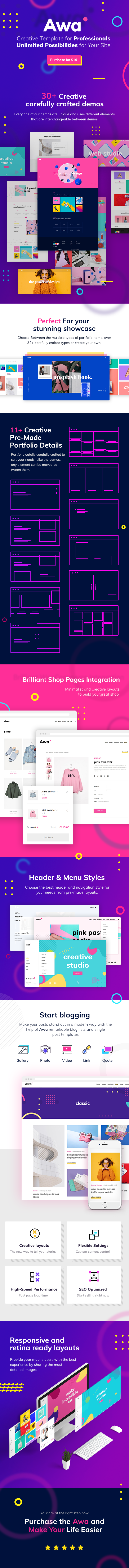 AWA - Portfolio HTML Template - 2